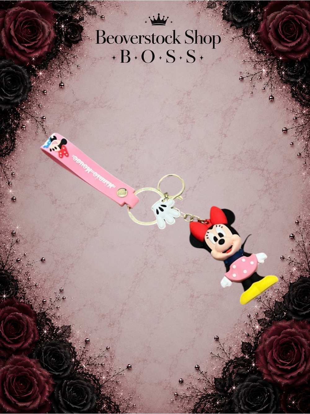 NEW Minnie Mouse Dangle Keychain – Adorable Disney Accessory